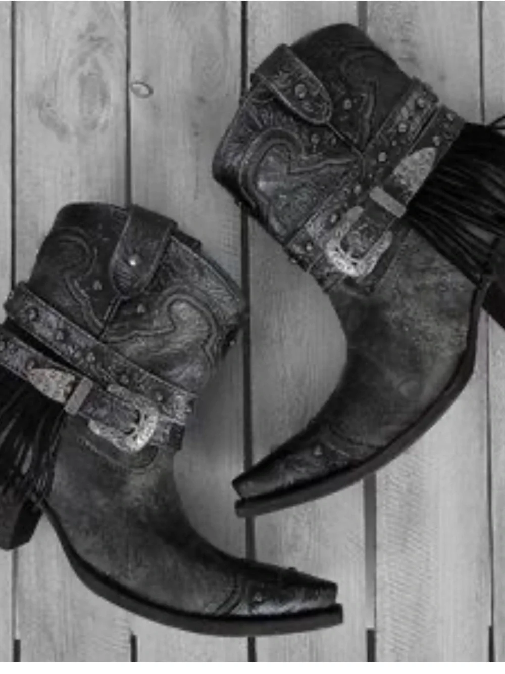 Corral Fringe Western Ankle Boots